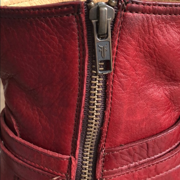 Frye Red Leather Boots- size 7.5 - Picture 3 of 8